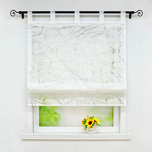 Joyswahl Voile Raffrollo Unifarbenes Romantsiches Ausbrenner Design mit Baum Druck »Aliya« Raffgardine Schals mit Schlaufen Fenster Vorhänge BxH 45x140cm Weiß 1er Pack Joyswahl Voile Raffrollo Unifarbenes Romantsiches Ausbrenner Design mit Baum Druck »Aliya« Raffgardine Schals mit Schlaufen Fenster Vorhänge BxH 45x140cm Weiß 1er Pack von Joyswahl
