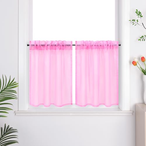 Joyswahl Voile Scheibengardine Küche »Ilia« Bistrogardine 2er Set Küche Gardinen Transparent Küchengardinen Uni Kurzstores Rosa BxH 66x92cm 2 Stück Joyswahl Voile Scheibengardine Küche »Ilia« Bistrogardine 2er Set Küche Gardinen Transparent Küchengardinen Uni Kurzstores Rosa BxH 66x92cm 2 Stück von Joyswahl