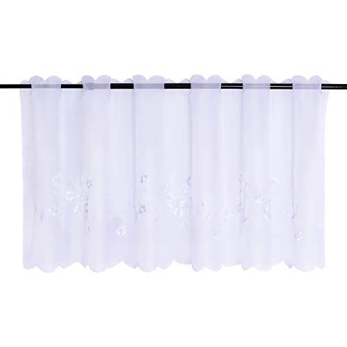 Joyswahl Voile Scheibengardine weiß Bistrogardine mit Stickerei Blumen Muster »Felizia« Landhausstil Kurzstore HxB 30x90cm Weiß 1er Pack Joyswahl Voile Scheibengardine weiß Bistrogardine mit Stickerei Blumen Muster »Felizia« Landhausstil Kurzstore HxB 30x90cm Weiß 1er Pack von Joyswahl