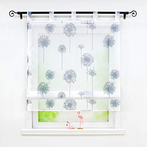 Joyswahl transparentes Raffrollo mit Pusteblume Druck Raffgardine mit Schlaufen »Aleyna« Schals Fenster Gardine BxH 80x140cm 1 Stück von Joyswahl