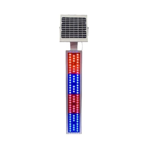 Joytar Solar-LED-Blitzlicht, wasserdichtes IP65-Balkenlicht mit rotem und blauem Blinklicht für Baustellen-Verkehrssicherheitszeichen, Verkehrsdock von Joytar