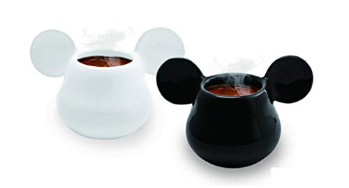 Joy Toy 62128 MICKEY MOUSE 3D KERAMIK ESPRESSO TASSEN 13X8X8 CM, schwarz + Weiss von Joytoy