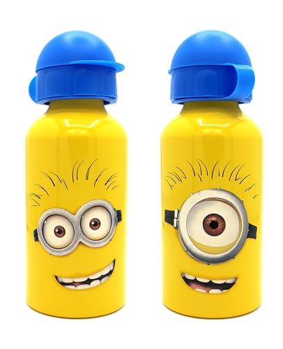 Joy Toy 72001 - Minions Alu-Trinkflasche, 400 ml, 6.5 x 6.5 x 17 cm von Joytoy