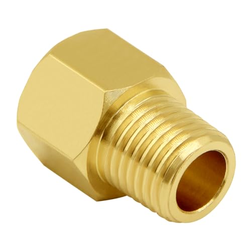Joywayus 1/4 Zoll NPT Innengewinde × M14 x 1,5 Außengewinde Messing Rohrverschraubung Adapter Anschluss von Joywayus