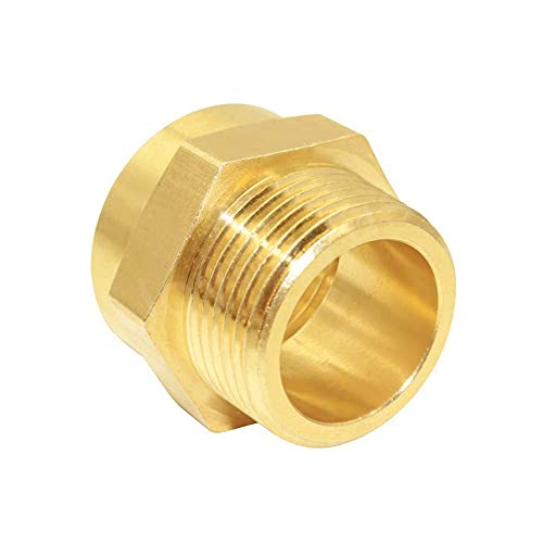 Joywayus Messing-Fitting 1 Zoll G-Gewinde Innengewinde × 2,5 cm NPT Gewinde Außengewinde Messing Rohrverschraubung Adapter von Joywayus
