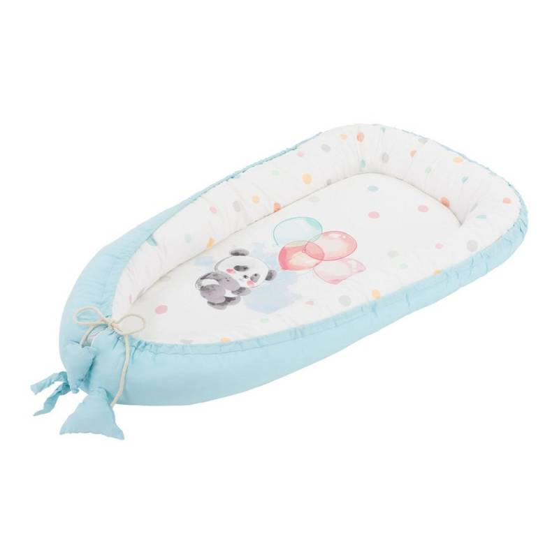 Joyz Babybett Baby Nestchen mit Muster aus Baumwolle waschbar bei 40 Grad, 1-tlg., Babynest Panda Hellblau 90x50cm Baumwolle zweiseitig antiallergisch Joyz Babybett Baby Nestchen mit Muster aus Baumwolle waschbar bei 40 Grad, 1-tlg., Babynest Panda Hellblau 90x50cm Baumwolle zweiseitig antiallergisch von Joyz