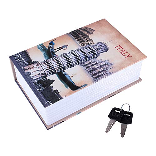 Joyzan Buchtresor, Versteckter Aufbewahrungsbox für Bücher Tresor Schließfach Geheimes Wörterbuch Geldbuch Umleitungsfach Behälter mit 2 Schluessel Geldversteck Münzen Bargeld Karten Schmuck von Joyzan