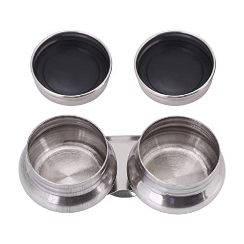 Ölfarbe Palette Tasse, Edelstahl Doppelschöpflöffel mit Deckel Palettenbecher Paletten Becher Doppelpalettenbecher Mischpalette Nasspalette Ölfarben Zubehör Zeichenbrett Palletten für Aquarell Gouache Ölfarbe Palette Tasse, Edelstahl Doppelschöpflöffel mit Deckel Palettenbecher Paletten Becher Doppelpalettenbecher Mischpalette Nasspalette Ölfarben Zubehör Zeichenbrett Palletten für Aquarell Gouache von Joyzan