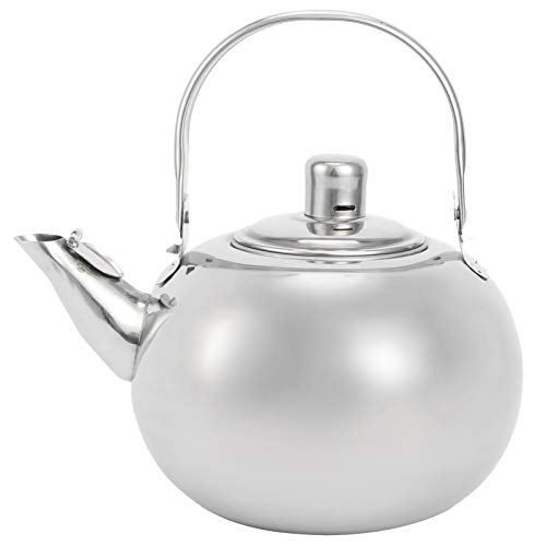 Joyzan Edelstahl Teekanne, Wasserkocher Wasserkessel mit Sieb Tea Maker Stövchen für Herausnehmbarem Kaffeekanne Familienhotelrestaurants Tragegriff Aufheizbar Teebereiter Duftender Infusionstee von Joyzan