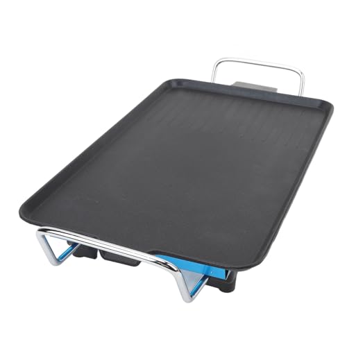 Joyzan Elektrische Griddle, Tischkuchengrill Rauchloses Nicht -STIFK -Gebrauchstemperaturkontrolle Kochen Originalgeschmack BBQ Hotpot Tablett Herd Flatbeschichtung für Innenraum (EU -Stecker 220 V) von Joyzan