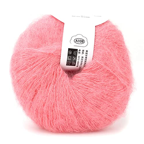 Joyzan Mohair Strickgarn, Mehrfarbige Angora Long Wool Garn Soft Strickfaden Weiche Cashmere Wolle Strickgarn leichte Hand Strickwaren Weiches Kaschmir Handstrickgarn DIY Schal Häkelgarn Weben Schals von Joyzan