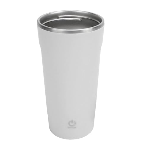 Joyzan Selbst Rührende Kaffeetasse, Drahtloser Fauler Wasserbecher Tragbarer Elektrischer Magnetmagnetdrehstahl Vollautomatisch 400 Ml Hochgeschwindigkeitsmischmixer Tasse Deckel (Weiß) von Joyzan