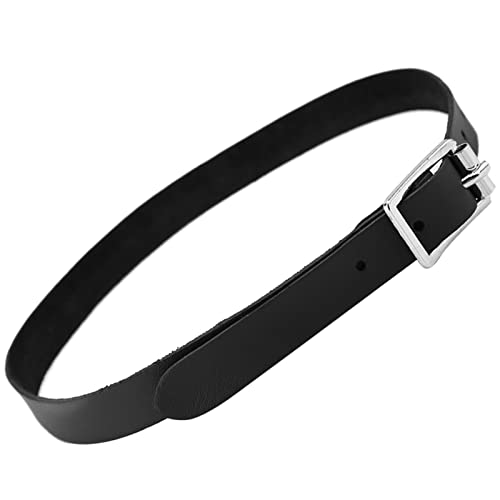 Sporenriemen Leder Schwarz, Schwarze Riemen Reitzubehör Handgefertigter Reitriemen Western Ledergürtel solide Sporn Mit Metallschnallen PU Leder verstellbar solide Sporn Gurt Reiten Sport Zubehör von Joyzan