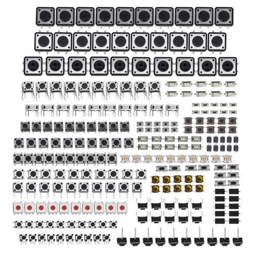 Joyzan Drucktastenschalter, Druckschalter Button Micro Tactile Switch Mikroschalter Sortiment Druckschalter Taktilen Momentary Touch Schalter Push Auto Fernbedienung Schlüssel Taktiler Joyzan Drucktastenschalter, Druckschalter Button Micro Tactile Switch Mikroschalter Sortiment Druckschalter Taktilen Momentary Touch Schalter Push Auto Fernbedienung Schlüssel Taktiler von Joyzan
