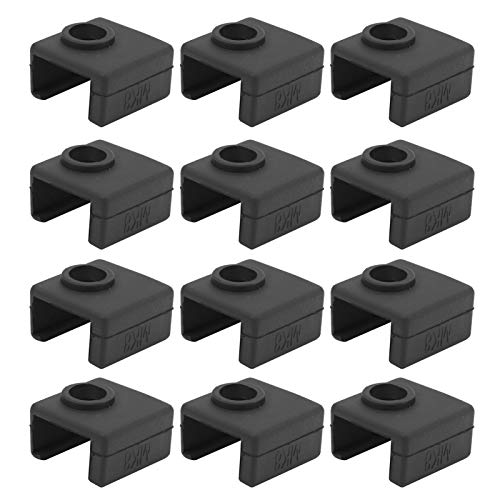 Aktualisierung Heizblock, Silikon Sockel Hotend 3D Drucker Teile Extruder Hot Socks Abdeckung 280 Dgrees Hochtemperaturbeständig Isolierung Schützen Silikonhülle Silikonabdeckung Wärmeschutz, 12PCS von Joyzan