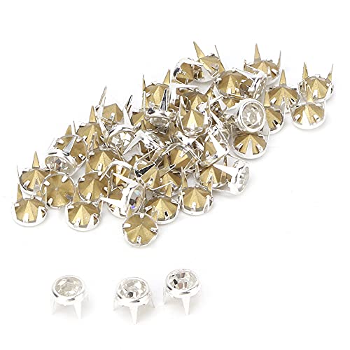 Joyzan Strass Nailhead, DIY Mode Klaue Perlen Nailhead Studs Runde Kristall Nagelkopf Kristallklaue Nieten Punk Pyramiden Set Parts Ziernieten für Leder Kleidung Schuhe Taschen Handwerk, 50 Stück Joyzan Strass Nailhead, DIY Mode Klaue Perlen Nailhead Studs Runde Kristall Nagelkopf Kristallklaue Nieten Punk Pyramiden Set Parts Ziernieten für Leder Kleidung Schuhe Taschen Handwerk, 50 Stück von Joyzan