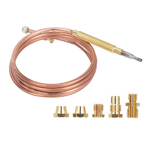 Universal-Thermoelement, Temperatursensoren mit 5 Muttern, Gas Thermoelement Set Ersatz-Thermoelement-Kit-Adapter für Gasöfen Induktionsherde Gasherde Gasgrill Heizgeräte Boiler Warmwasserbereiter von Joyzan