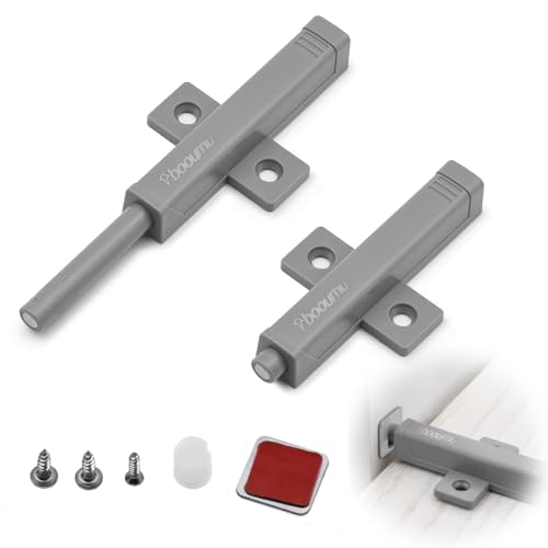Magnet Push to Open Türöffner - 2 Stück Heavy Duty Push Open Drucktüröffner für Schranktüren und Schubladen, 50 N Feder Freigabe Fangen, Einfach zu Installieren von Jozzken
