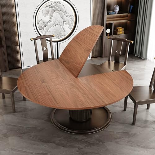 4-Punkt Klappbare Runde Tischplatte Platzsparend 1.2m 1.3m 1.4m 1.5m 1.6m 1.7m 1.8m Große Holz Ersatztischplatte Extender Esstische für Party/Kommerz/Schreibtisch Leicht Zu Lagern Keine Beine(Wood Tex von Jpquantrics