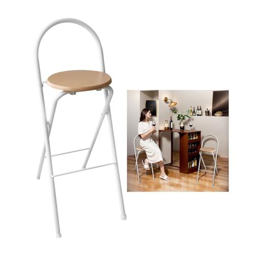 Barstühle Mit Lehne Weiß Barhocker Barstuhl 2er Set Küchenstuhl Metall Tresenstuhl Thekenhocker 60cm 65cm 70cm 75cm Klappstühle Für Garten Party Kaffee Keine Montage Erforderlich Belastbar bis 130kg(7 von Jpquantrics