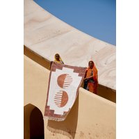 Handgewebter Teppich | 1, 50 X 2, 50 cm Boho Mit Blockprint-Muster von JpurArtistCollective