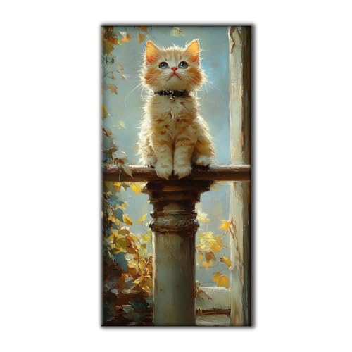 Diamond Painting Erwachsene Groß Set 5D Diamond Painting Tier Katze 35 x 70 DIY Crystal Art Neuheiten Basteln Erwachsene Herbst Dekoration Kreativ Set für Home Wand Dekor, Geschenke für Frauen Z-281 Diamond Painting Erwachsene Groß Set 5D Diamond Painting Tier Katze 35 x 70 DIY Crystal Art Neuheiten Basteln Erwachsene Herbst Dekoration Kreativ Set für Home Wand Dekor, Geschenke für Frauen Z-281 von Jqynn