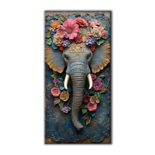 Jqynn Diamond Painting Erwachsene Groß Set 5D Diamond Painting Blumen Elefant 70 x 140 DIY Crystal Art Neuheiten Basteln Erwachsene Herbst Dekoration Kreativ Set für Home Wand Dekor, Geschenke Z-779 Jqynn Diamond Painting Erwachsene Groß Set 5D Diamond Painting Blumen Elefant 70 x 140 DIY Crystal Art Neuheiten Basteln Erwachsene Herbst Dekoration Kreativ Set für Home Wand Dekor, Geschenke Z-779 von Jqynn
