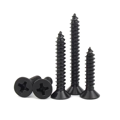 10/100 M1.7 M2 M2.5 M3 M3.5 M4 Mini Micro Schwarz 304 Edelstahl(50pcs M2.2x16mm) von JrEam