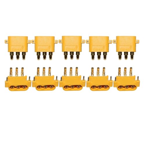 10PCS MR30PW MR-30 PCB 3-pin PCB Männlich Weiblich 2mm Rundstecker Stecker for RC Lipo Batterie multicopter Flugzeug Auto Spielzeug(10 PCS MR30PW-M) von JrEam