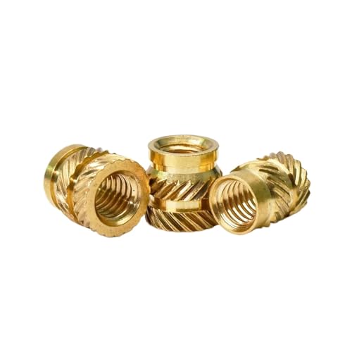 250 Stück M3 Einsatz Messingmutter Hot Melt Rändelgewinde Wärmeeinbettung Kupfermuttern for 3D-Drucker Kunststoffgehäuse(M3x8x5(250pcs)) von JrEam