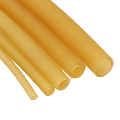 JrEam 1/3/5M Naturlatex-Gummischläuche ID 1,6~18mm Hochelastischer elastischer chirurgischer medizinischer Schlauch Slingshot-Katapult Gelb (Size : 5 Meters, Color : ID 5mm OD 7mm) von JrEam