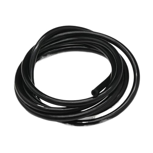 JrEam 1 Meter ID 0,5 1 2 3 4 5 6 7 8 9 10 mm Mehrfarbiger Silikonschlauch Flexibler Gummischlauch Lebensmittelqualität Softdrink-Rohr Wasseranschluss(Black,ID 8mm x OD 12mm) von JrEam