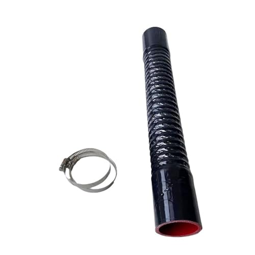 JrEam Alle Größen Universal Silikon Flexible Schlauch Auto Lufteinlass Rohr Kühler Rohr Ladeluftkühler Rohr Gummi Joiner(Black,700MM_ID45MM) von JrEam