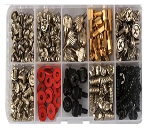 JrEam Festplatte DIY Motherboard PC Personal Computer Montieren Gehäuselüfter Hand Schraube Bolzen Abstandshalter Unterlegscheibe Set Sortiment Kit(360pcs) von JrEam
