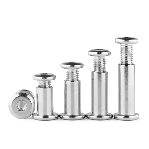 JrEam M3 M4 M5 M6 M8 M10 304 Edelstahl Flachsechskant Innensechskant Möbelnietverbinder Einsatz Gelenkhülse Kappenmutter(Color:50mm,Size:M6-D8mm(2pcs)) von JrEam