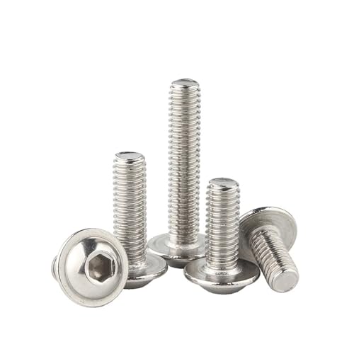 M2 M2.5 M3 M4 M5 M6 M8 M10 A2 Edelstahl Innensechskant Rundknopf Flanschkopf(M4X20 20pcs) von JrEam