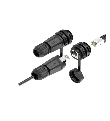 M25 RJ45 CAT6A Shield Netzwerkstecker Wasserdichter CAT6 Gigabit geschirmter Luftfahrtstecker 8Pin vergoldeter IP68 Panel Stecker(D,CAT6) von JrEam