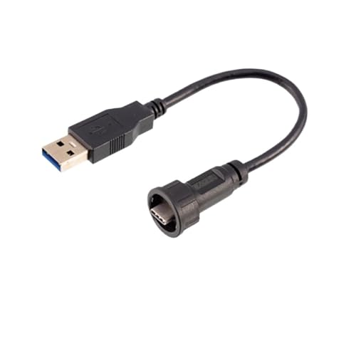 Runder, wasserdichter Bajonett-Clip am Gehäuse, Schraube, Wandmontage, USB-C-Typ-C-Anschluss, USB-C-Typ-C-wasserdichter Kabeladapter(WPUSBC282B-2m) von JrEam
