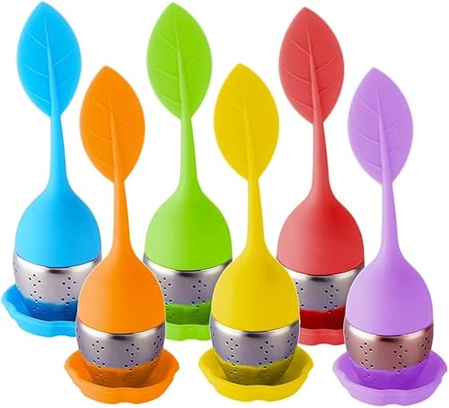 Silicone Tea Strainers 6 Piece Tea Infuser Leaf Set Tea Infuser Made of Stainless Steel and Silicone with Silicone Handles for Most Mugs Creative Gift Set Silicone Tea Strainers 6 Piece Tea Infuser Leaf Set Tea Infuser Made of Stainless Steel and Silicone with Silicone Handles for Most Mugs Creative Gift Set von Jrancc