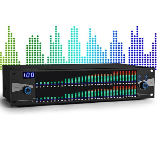 Jrcfnss 31-Band Dual Channel Digital Equalizer, Stereo-Grafik-Equalizer, LED-Spektrum-Display, Digital Equalizer für Home/DJ Performance/Club Graphic Equalizer Jrcfnss 31-Band Dual Channel Digital Equalizer, Stereo-Grafik-Equalizer, LED-Spektrum-Display, Digital Equalizer für Home/DJ Performance/Club Graphic Equalizer von Jrcfnss