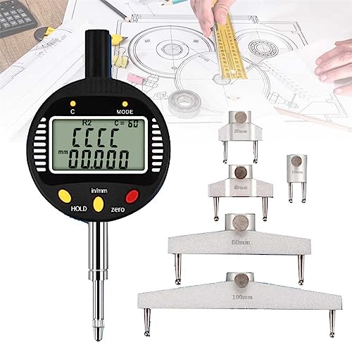 Jrcfnss Elektronisches Innen- und Außenradiusmessgerät, hochpräzises digitales Radiusmessgerät mit 10 mm/20 mm/30 mm/60 mm/100 mm austauschbaren Messbacken Jrcfnss Elektronisches Innen- und Außenradiusmessgerät, hochpräzises digitales Radiusmessgerät mit 10 mm/20 mm/30 mm/60 mm/100 mm austauschbaren Messbacken von Jrcfnss