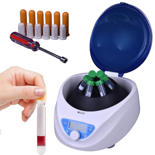 Jrcfnss Professionelle PRP-Laborzentrifuge, 300–5000 U/min Zentrifugenmaschine, geeignet für die meisten PRP-Röhrchen – 6-Platz-Rotor für 5 ml, 7 ml, 10 ml und 15 ml Röhrchen Jrcfnss Professionelle PRP-Laborzentrifuge, 300–5000 U/min Zentrifugenmaschine, geeignet für die meisten PRP-Röhrchen – 6-Platz-Rotor für 5 ml, 7 ml, 10 ml und 15 ml Röhrchen von Jrcfnss