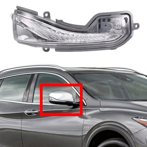 Jrfeng Auto Seitenansicht Rückspiegel Signal Licht Für Infiniti QX30 Q50 Q60 Q70, Außenspiegel Blinker Seitenblinker Blinker Auto Teile 26160-4GA0A 26165-4GA0A,Right Jrfeng Auto Seitenansicht Rückspiegel Signal Licht Für Infiniti QX30 Q50 Q60 Q70, Außenspiegel Blinker Seitenblinker Blinker Auto Teile 26160-4GA0A 26165-4GA0A,Right von Jrfeng