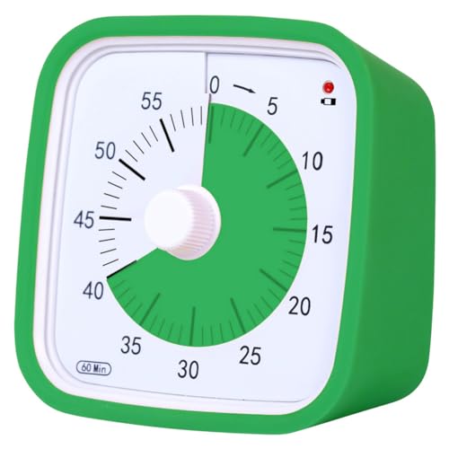 Jrifedptry Grüner Kinder-Studenten-Lernhandbuch-Visueller Timer-Küchentimer mit Schutzhülle Zeitmanager von Jrifedptry