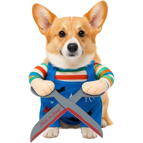 JrnSvp Hundekostüm Halloween,Halloween Kostüm Hund,Verstellbares Lustiges Cosplay Party Haustier Katze Hunde Halloween Kostüm (M) von JrnSvp