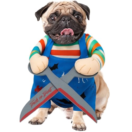 Hundekostüm Halloween,Halloween Kostüm Hund,Verstellbares Lustiges Cosplay Party Haustier Katze Hunde Kostüm (S) von JrnSvp
