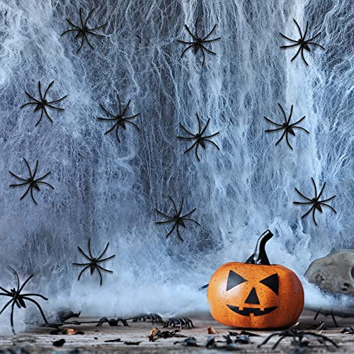 Halloween Deko, 60g Spinnennetz & 30St Plastik Spinnen, Dehnbare Spinnennetz für Innen/Außen, Garten,Tür, Fenster, Horror Spukhaus, Hof Grusel, Party Deko Spinnennetze zubehör Halloween Deko, 60g Spinnennetz & 30St Plastik Spinnen, Dehnbare Spinnennetz für Innen/Außen, Garten,Tür, Fenster, Horror Spukhaus, Hof Grusel, Party Deko Spinnennetze zubehör von Jsdoin