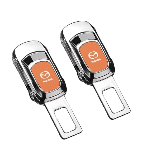 JsjjQf 2 Stück Auto Sicherheitsgurtschloss Stecker für Mazda CX-3 CX-30 CX-4 CX-5 CX-50,Legierung Gurtschnalle Sicherheitsgurt Schnalle Clip Auto Internes Zubehör,A-normal von JsjjQf
