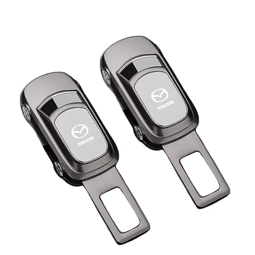 JsjjQf 2 Stück Auto Sicherheitsgurtschloss Stecker für Mazda CX-3 CX-30 CX-4 CX-5 CX-50,Legierung Gurtschnalle Sicherheitsgurt Schnalle Clip Auto Internes Zubehör,F-normal von JsjjQf