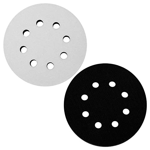 Jsrnqert 2 StüCke 5 (125 Mm) 8 Loch Schnittstelle Pad für Weiche SchwäMme zum Schleifen Von Pads und Klett Schleif Scheiben zum Polieren Unebener OberfläChen von Jsrnqert